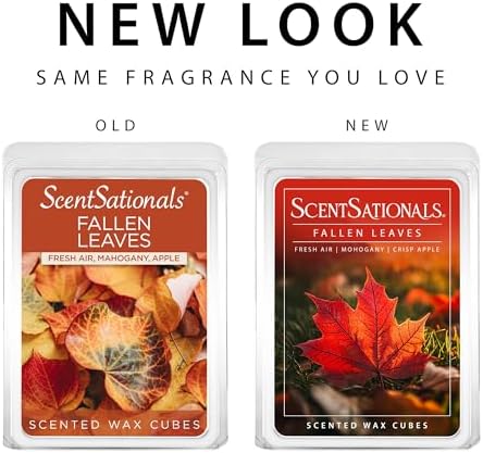 Scentsationals Fallen Leaves, Autumn Air Fall Wax Melts 10oz (24 Cubes)