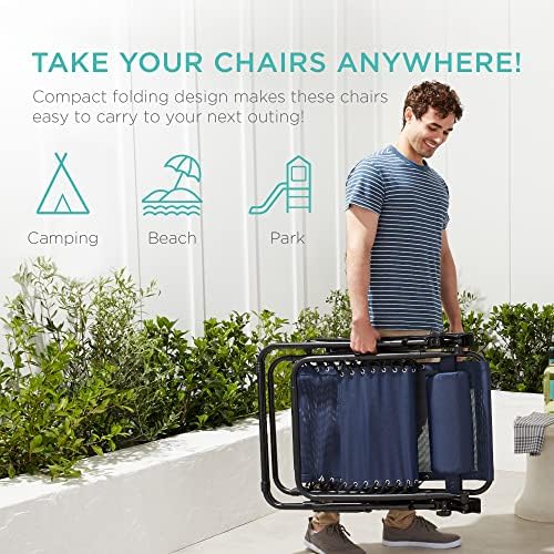 Best Choice Products Zero Gravity Chair Recliner, Navy Blue