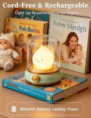 Flame Kids Desk Lamp Cute, Halloween Ghost Campfire Night Light