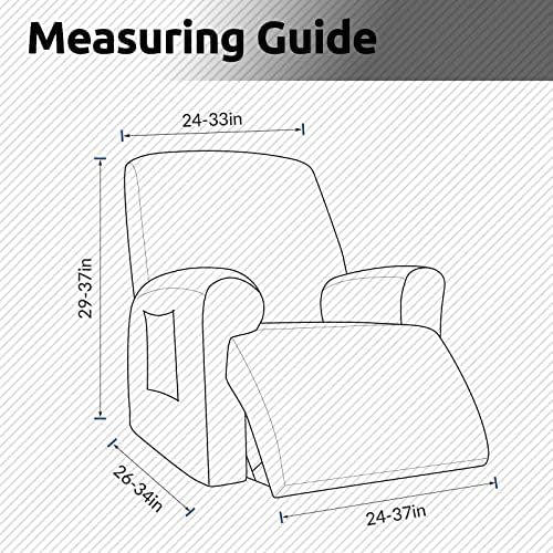 KEKUOU Recliner Chair Covers, 1-Piece Lazy Boy Recliner Cover,Greyish Green