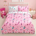 Joiedomi Kids Comforter Set Bedding Set for Boys Girls Super Soft Microfiber Bed in a Bag with Comforter Sheets Pillowcase Sham, Pink Princess, Twin