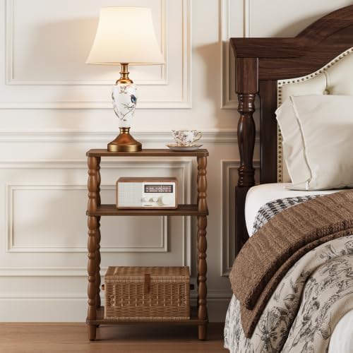 Yoobure Narrow Side Table - Small End Table with Storage, Skinny End Tables