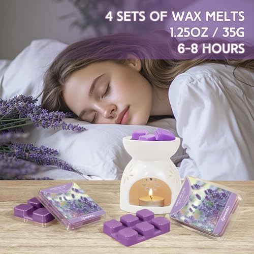SCENTORINI Wax Melts Wax Cubes, Lavender Wax Melts for Sleep, 4 * 1.25oz