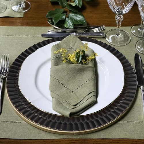 13" Black Chargers for Dinner Plates, Decorative Charger Plates, Plastic Charger & Service Plate 6 Pack Table Setting Bulk Wedding, Thanksgiving, Festival