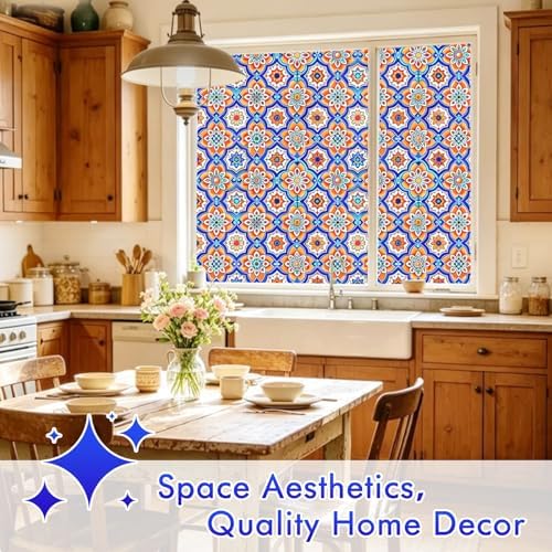 SOMWISE Frosted Window Privacy Film, Decorative Sun Heat Blocking, Anti UV