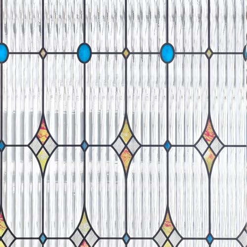 ADD.HERES Window Privacy Film, Stained Glass Window Film, 23.6" x 78.7"