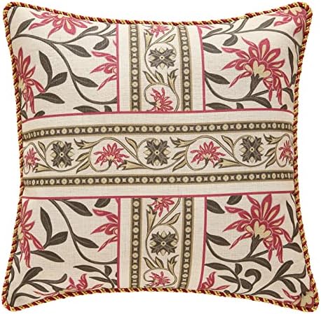 patdrea Designer Vintage French Throw Pillow Cover,18"x18"