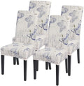 SearchI Dining Room Chair Covers Set of 4, Stretch Printed Parsons Chair Slipcovers Spandex Removable Washable Kitchen Chair Protector Cover for Dining Room, Hotel, Ceremony (Butterfly Pattern)