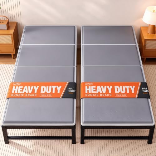 LAVEVE Heavy Duty Bunkie Board Twin 2-Pack 38'' x 75'', Anti-Slip Bed Slat