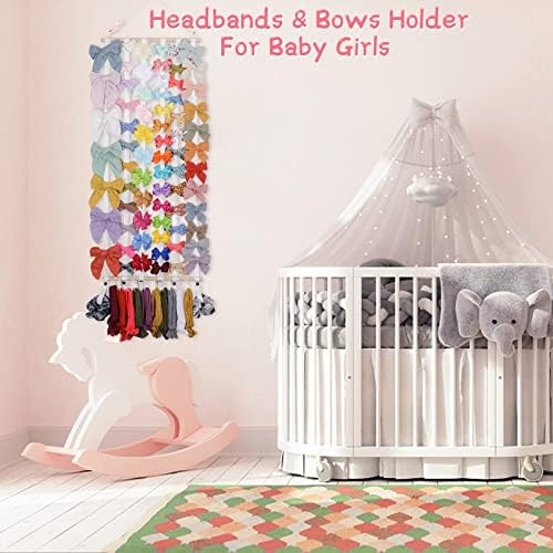 Hair Bow Holder Organizer for Girls Hair Clips Headband Storage
