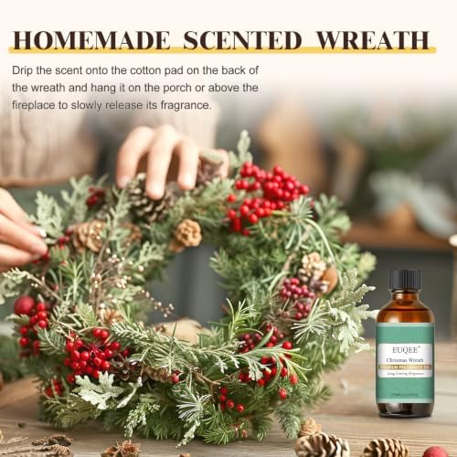 EUQEE Christmas Wreath Fragrance Oil for Holiday Party 2.02 Fl oz/ 60ml