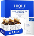 HIQILI Rose Fragrance Oil Set, 6-Pack for Skin, Diffuser & DIY Use