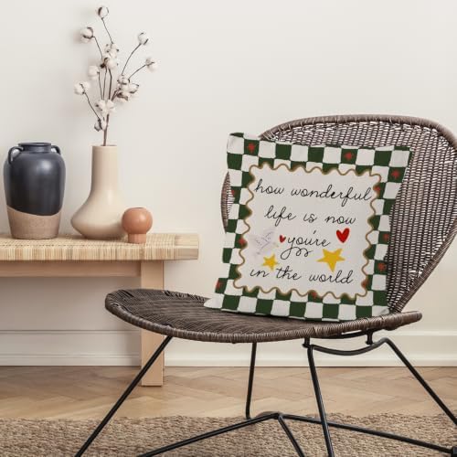 Inspirational Boy Girl Nursery Kids Room Throw Pillow Cover 18x18