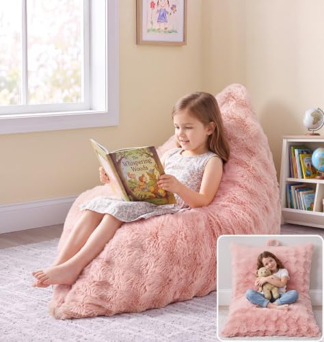 Hobestluk 3 in 1 Small Bean Bag Chair Comfortable Chair Floor Cushions