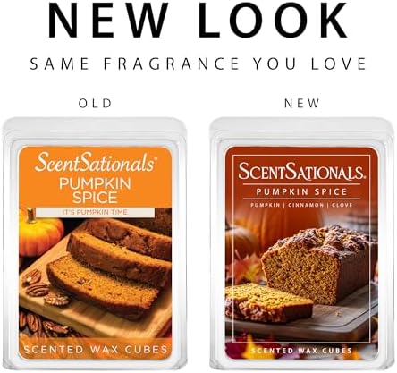 Scentsationals Pumpkin Spice Scented Wax Melts 10oz (24 Cubes)