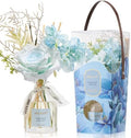 Airkeep Flower Reed Diffuser Set, Ocean Mist&Sea Salt Diffuser Gift Set,4.06 fl oz Essential Oil Sticks Diffusers for Bathroom Air Freshener, Aromatherapy Home Fragrance Shelf Decor, Gift for Women