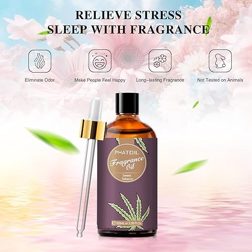 PHATOIL Sweet Tobacco Fragrance Oil for Diffuser Aromatherapy 3.38FL.OZ