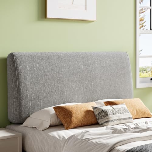 Pinmoco 4.7” Headboard Only for Queen Size Bed, No Drill Needed, Gray