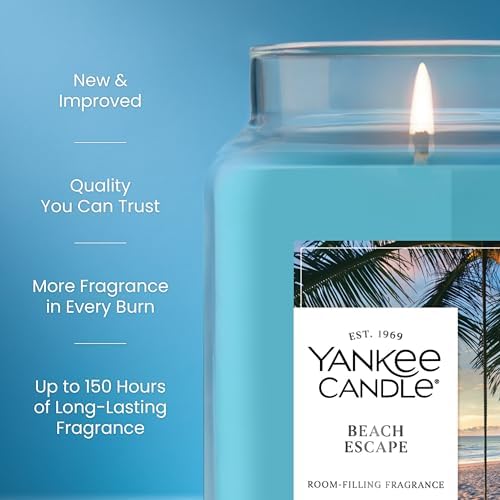 Yankee Candle Beach Escape Scented Candle, 22oz Large Jar