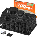 Felt Furniture Pads 300 Pieces, Furniture Pads for Hardwood Floors Black