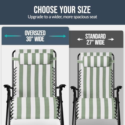 Best Choice Products Set of 2 Extra Wide Zero Gravity Chair Recliner