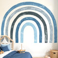Large Boho Rainbow Wall Decals, Colorful Peel and Stick Fabric Nursery Wall Decor, Removable Home Room Wall Decor Murals Stickers for Kids Girls Toddler Bedroom Living Room Playroom