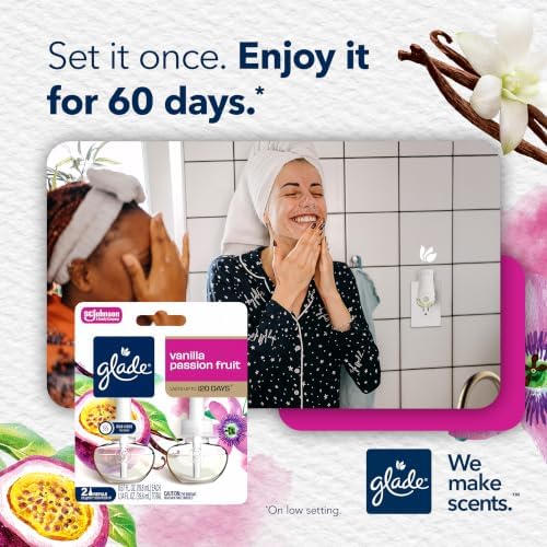 Glade PlugIns Air Freshener Refills, Vanilla Passion Fruit, 5 Count