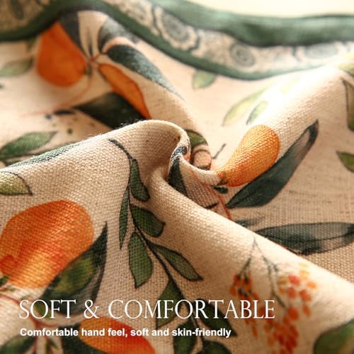patdrea Designer French Vintage Long Orange Table Runner,12"X118"