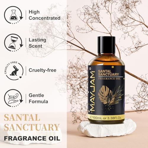 MAYJAM Santal Sanctuary Fragrance Oil for Diffusers, 100ML/3.38FL.OZ