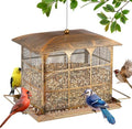 Large Bird Feeder, 9.5LB Seed Capacity Bird Feeders for Outdoors Hanging