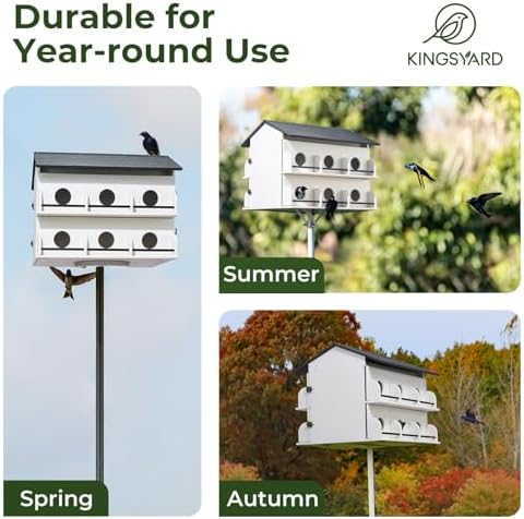 Kingsyard 12-Room Pre-Assembled Purple Martin House