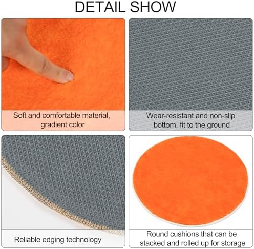 8 PCS Kids Carpet Circle Seats 16" Colorful Non-Slip Round Floor Cushions
