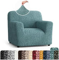 PAULATO Premium Stretch Couch Covers for Sofa - Sofa Chair Cover Washable, Dogs & Pets Friendly - Elastic Polyester Loveseat Slipcovers - Non-Slip Love Seat Couch Covers - Teal (21"-39" Wide)