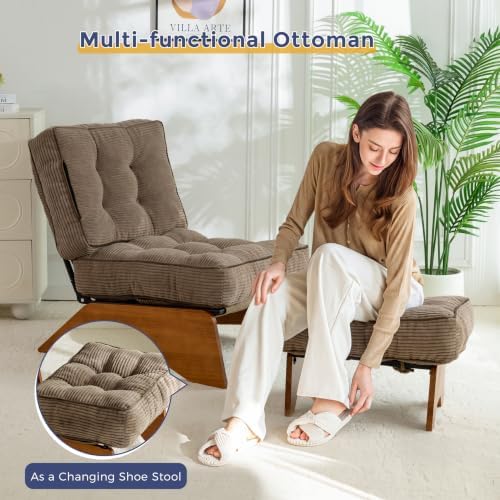 MAXYOYO Accent Chair with Ottoman, Lounge Chair with Adjustable Backrest