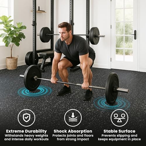 bemaxx Gym Mats Set - EVA Interlocking Foam Floor Tiles Workout Mat Puzzle