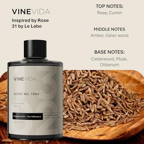 VINEVIDA [16 Fl Oz] Scent NO. 1302 Fragrance Oil for Cold Air Diffusers, Aromatic Notes of Cedarwood Spicy Woody, Essential Oils for Diffuser Oil Refill & Air Freshener Room Spray