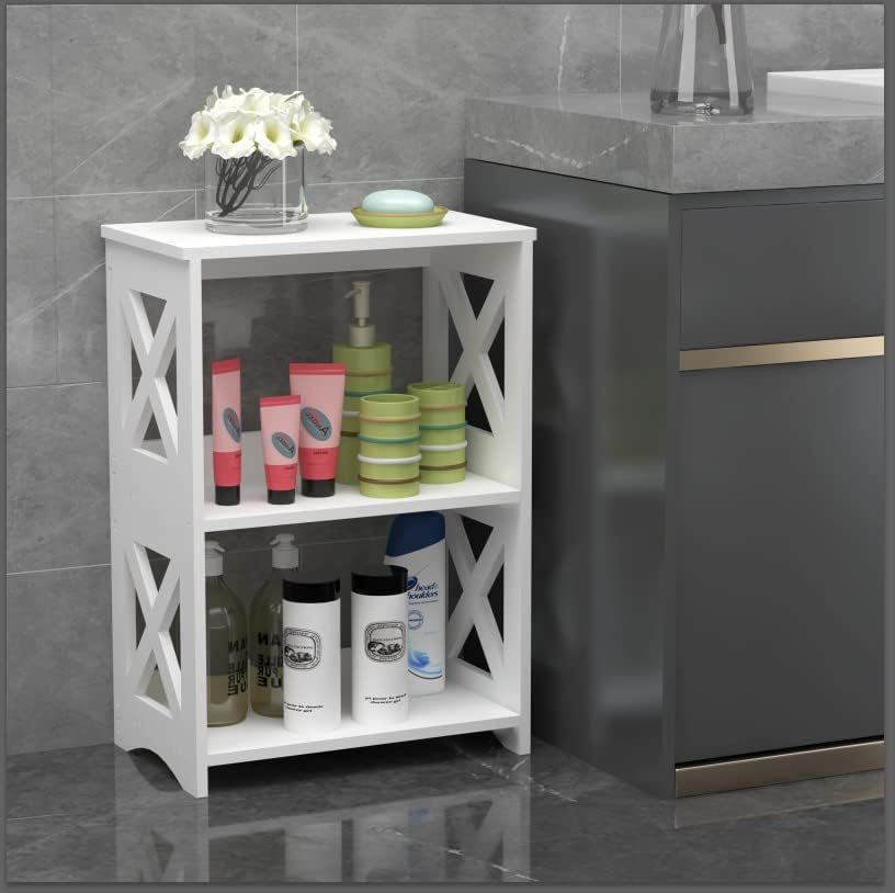 3-Tiers Side Table, Narrow End Table, Minimalist Bedside Tables Nightstand.