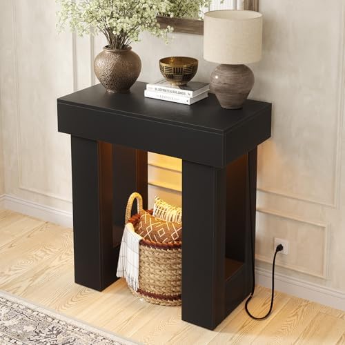 Unikito 32" Entry Table with Sensor Light & AC Outlets with USB-C Ports
