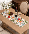 Miss Adola Embroidered Canvas Table Runner 13"x48", Wild Flower