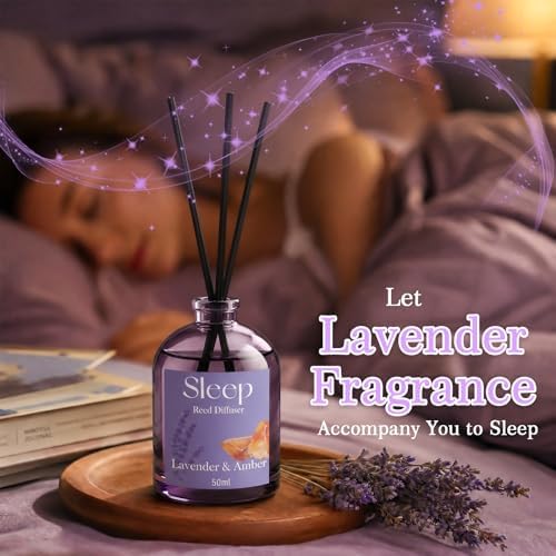 STRN Reed Diffuser Set, Lavender Essential Oil for Sleep, 6.7 FL Oz