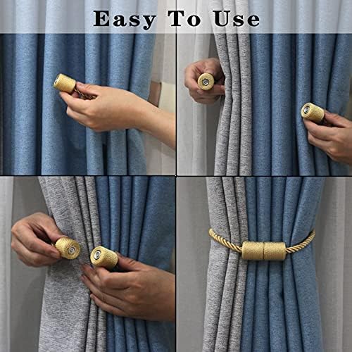 Magnetic Curtain Tiebacks Holdbacks Decorative Tie Backs for Windows Porlau
