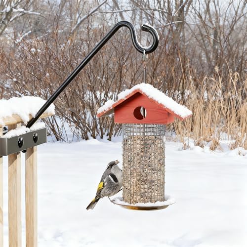 12Inch Deck Hook, Deck Bird Feeder Hanger for Railing 22 lbs Capacity