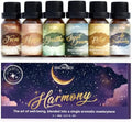 Essential Oil Blends, Harmony Essential Oil Set - Breathe, Sweet Dream, Relax, Happy, Focus, Air Freshening, Essential Oils for Diffusers for Home, Candle Making, Freshie Scents, Aromatherapy