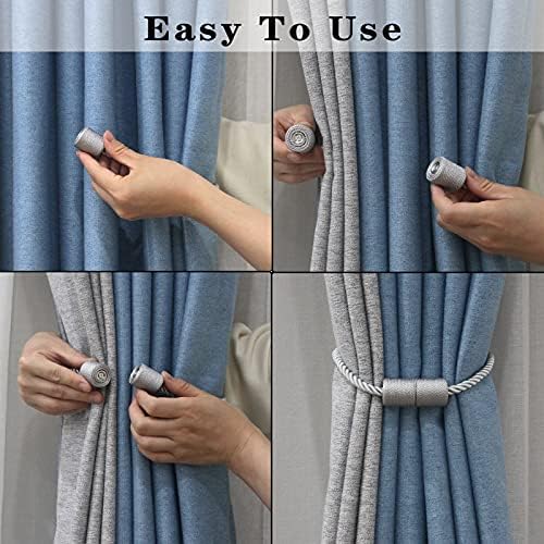 Magnetic Curtain Tiebacks Holdbacks Decorative Tie Backs for Windows Porlau