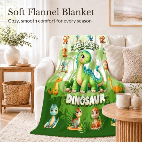 Dinosaur Blanket for Boys, Kids Dinosaur Gifts for Toddlers