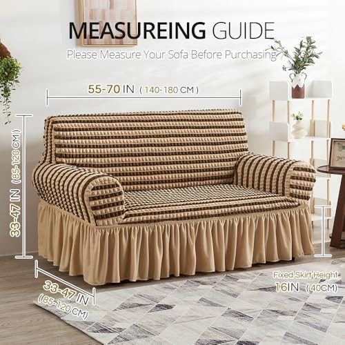 NICEEC Loveseat Covers Washable Love Seat Couch Covers Slipcover with Skirt