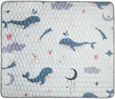 71"x59" Extra Large Baby Play Mat - Premium Thick, Non-Slip & Machine Washable Foam Floor Mat for Infants, Babies & Toddler. Fits Playpens,Spacious Crawling Space, Alphabet Design, Foldable & Odorless
