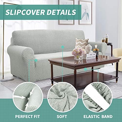 YEMYHOM Couch Cover Latest Jacquard Design High Stretch Extra Large Sofa Covers Pet Dog Cat Proof Oversized Slipcover Non Slip Magic Elastic Furniture Protector (X Large, Ivory)