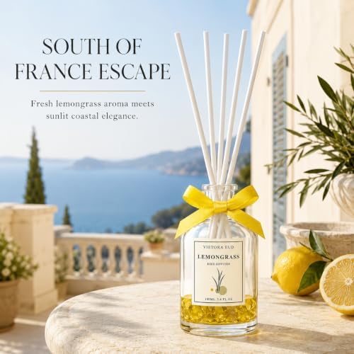 Lemongrass Reed Diffuser, Hotel Scent, 3.34 fl oz