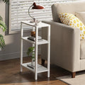 TUTOTAK Narrow Side Table, 3-Tier Small End Table for Couch